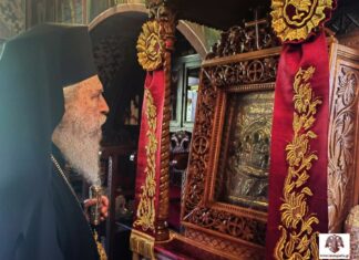 Ο Σπάρτης Ευστάθιος στην Ιερά Μονή Παναγίας Μαλεβής για το μνημόσυνο της Μοναχής Κικιλίας