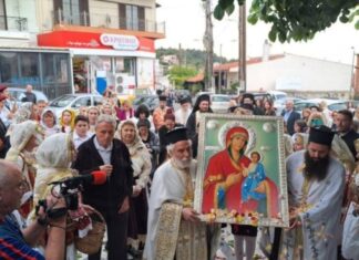 Παναγία Αρβανιτίσσα: Λαμπρή υποδοχή στον Κάλαμο