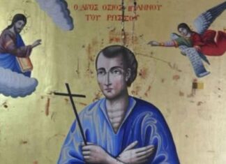 «Δώσ’ μου το χέρι σου Γιωργάκη, ανέβα στ’ άλογό μου, είμαι ο Άγιος Ιωάννης από την Ρωσία»