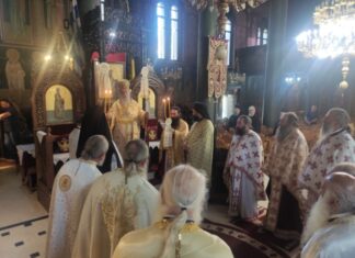 Πανηγυρική Θεία Λειτουργία στα Γρεβενά για τον Όσιο Δαβίδ και τα ονομαστήρια του Μητροπολίτη