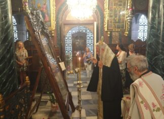 Η πρώτη Παράκληση της Παναγίας στον Ιερό Ναό των «Ψαριανών» από τον Σύρου Δωρόθεο