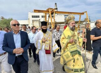 Λιτανεία του Αγίου Συμεών στον Μονόλιθο Σαντορίνης