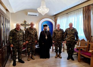 Επίσκεψη Αρχηγού Γ.Ε.ΕΘ.Α. Στρατηγού Δημητρίου Χούπη στον Μητροπολίτη Μαρωνείας