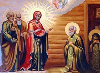 Φλόγα βγήκε από την Αγία Τράπεζα και τύλιξε τον Όσιο!