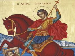 Γιατί ο Άγιος Δημήτριος παρουσιάζεται καβαλάρης σε κόκκινο άλογο;