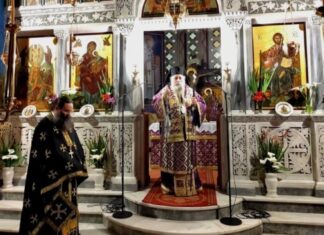 Θεία Λειτουργία των Προηγιασμένων Δώρων στη Μάρπησσα από τον Παροναξίας Καλλίνικο