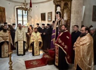 Εσπερινός Συγχωρήσεως στη Μονή Γωνιάς υπό του Μητροπολίτη Κισάμου