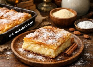 Φτιάξτε μοναστηριακή νηστίσιμη μπουγάτσα, γεμάτη άρωμα