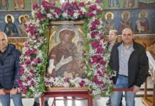 Η μεταφορά της Παναγίας της Μηλιώτισσας από τη Μηλιά Αλμωπίας στα Γιαννιτσά