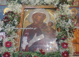 Με λαμπρότητα και κατάνυξη ο Εσπερινός και η Λιτανεία της Παναγίας της Μηλιώτισσας στη Μηλιά Πέλλας