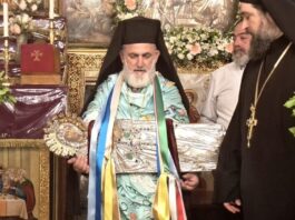 Η άνοδος της Ιεράς Εικόνος της Κοιμήσεως της Θεοτόκου προς το Μετόχι της Γεθσημανής