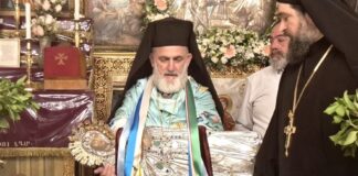 Η άνοδος της Ιεράς Εικόνος της Κοιμήσεως της Θεοτόκου προς το Μετόχι της Γεθσημανής