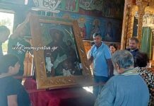 Σε κλίμα κατάνυξης η μεταφορά της Παναγίας της Μηλιώτισσας από το προσκυνητάρι Της