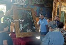 Σε κλίμα κατάνυξης η μεταφορά της Παναγίας της Μηλιώτισσας από το προσκυνητάρι Της