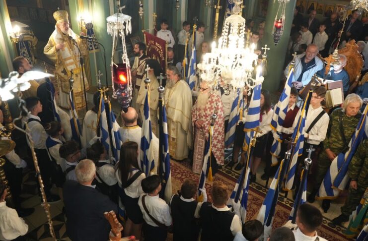 Ο Μητροπολίτης Γόρτυνος στα 114α Ελευθέρια των Γιαννιτσών