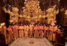 Άγιο Όρος: Με λαμπρότητα ο εορτασμός της Αγίας Σκέπης στο Χιλανδαρινό Κελλίο Μπουραζέρι
