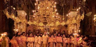 Άγιο Όρος: Με λαμπρότητα ο εορτασμός της Αγίας Σκέπης στο Χιλανδαρινό Κελλίο Μπουραζέρι